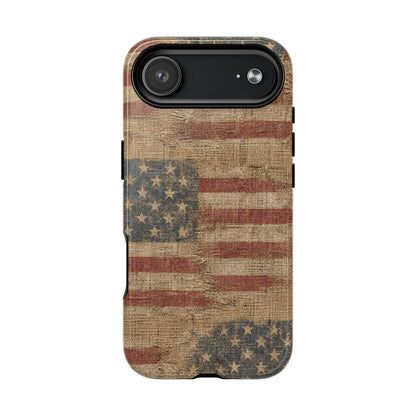 Burlap Flag Magnetic Case