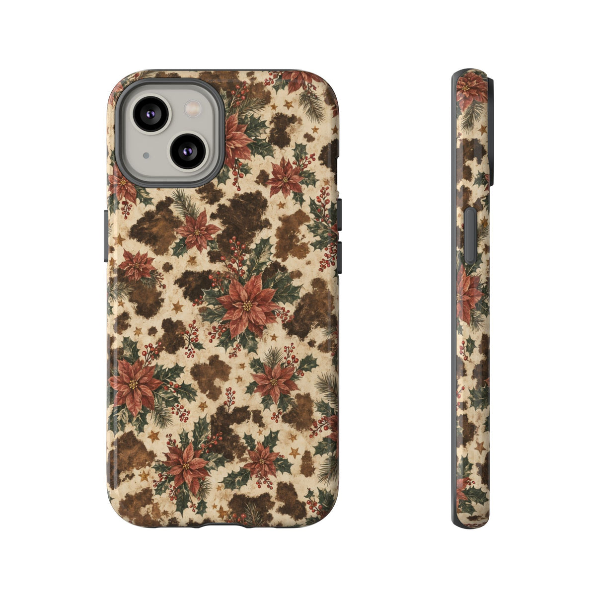 Cowhide Poinsettia Tough Case