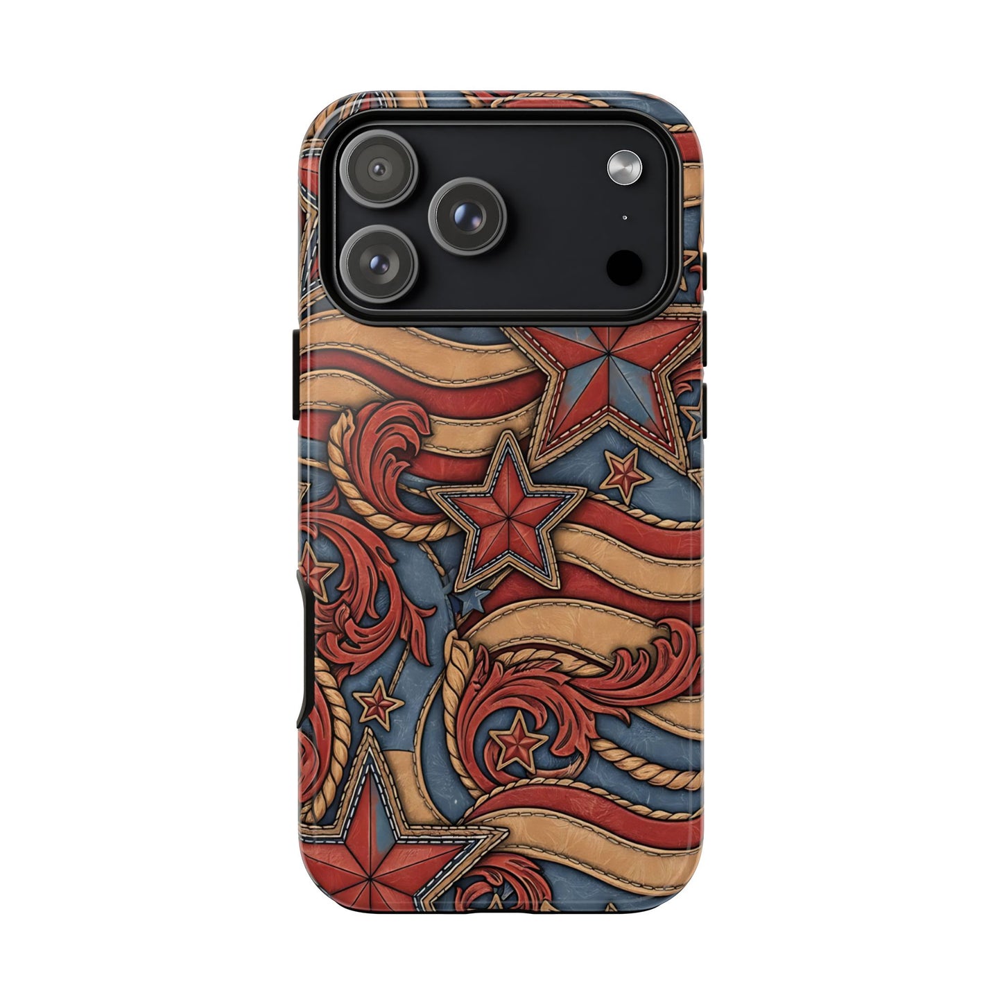 Faux Tooled Americana Tough Phone Case