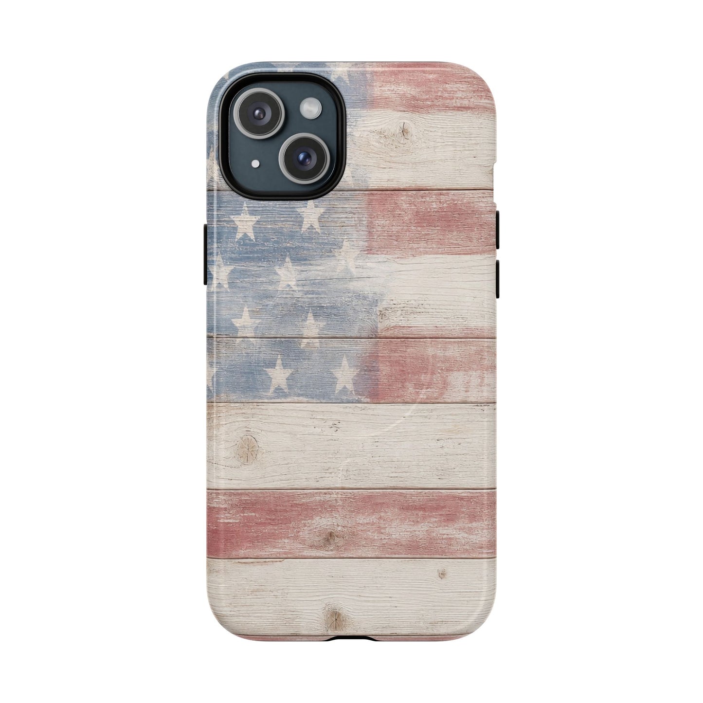White Wood Flag Magnetic Case