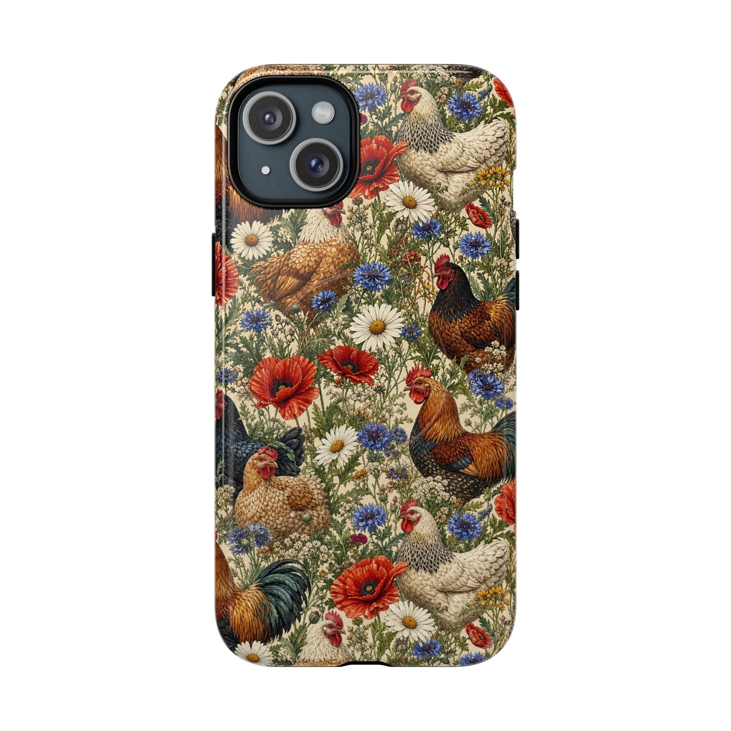 Patriotic Floral Chickens Magnetic Case