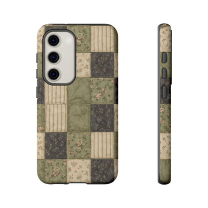 Sage Floral Patchwork Tough Case
