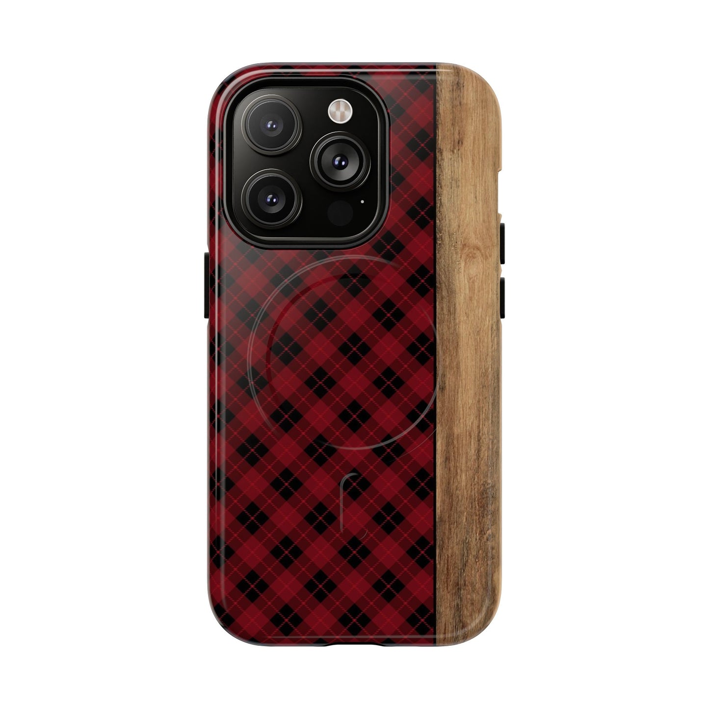 Red Plaid Magnetic Case
