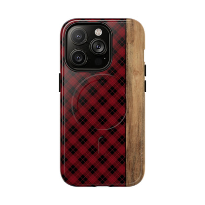 Red Plaid Magnetic Case