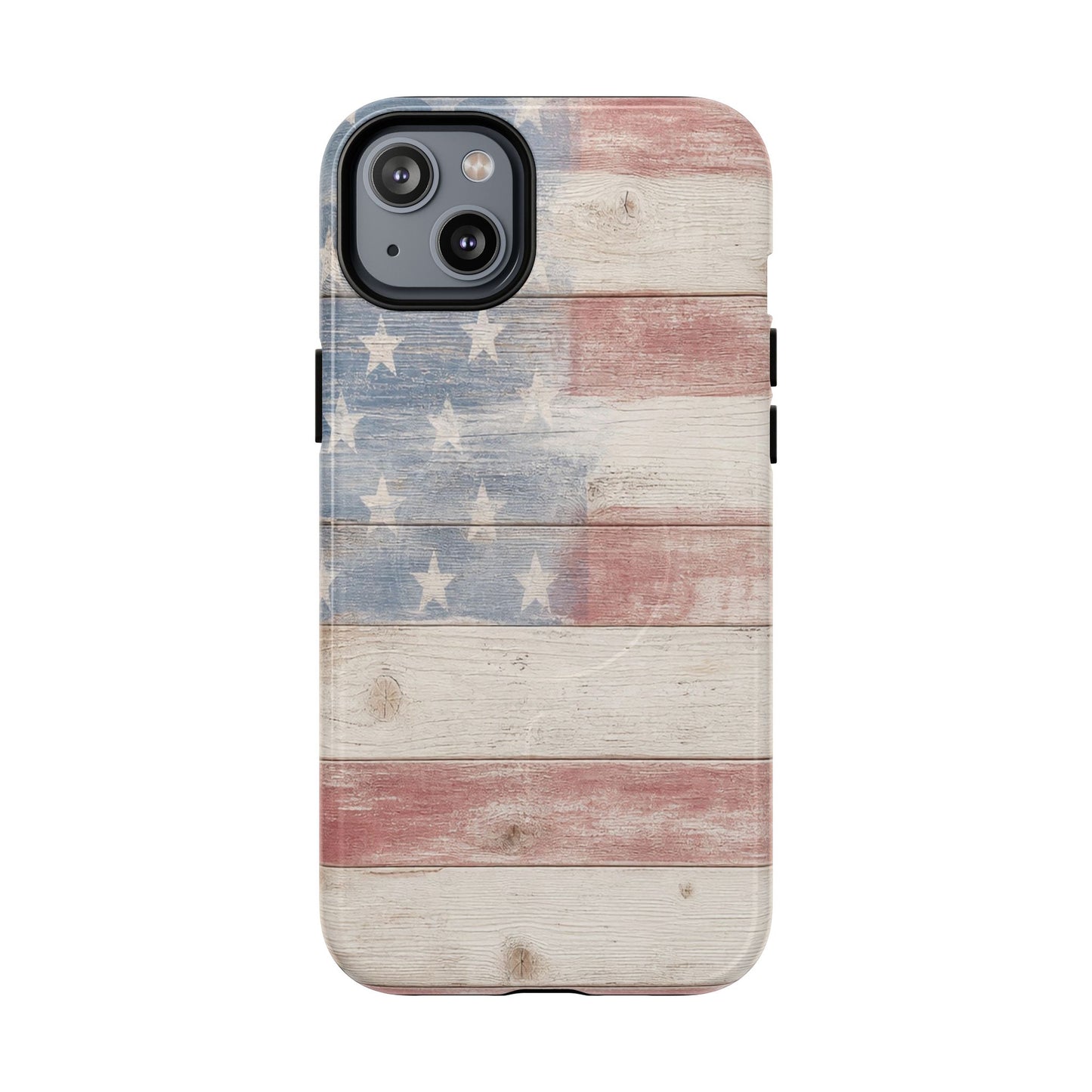 White Wood Flag Magnetic Case
