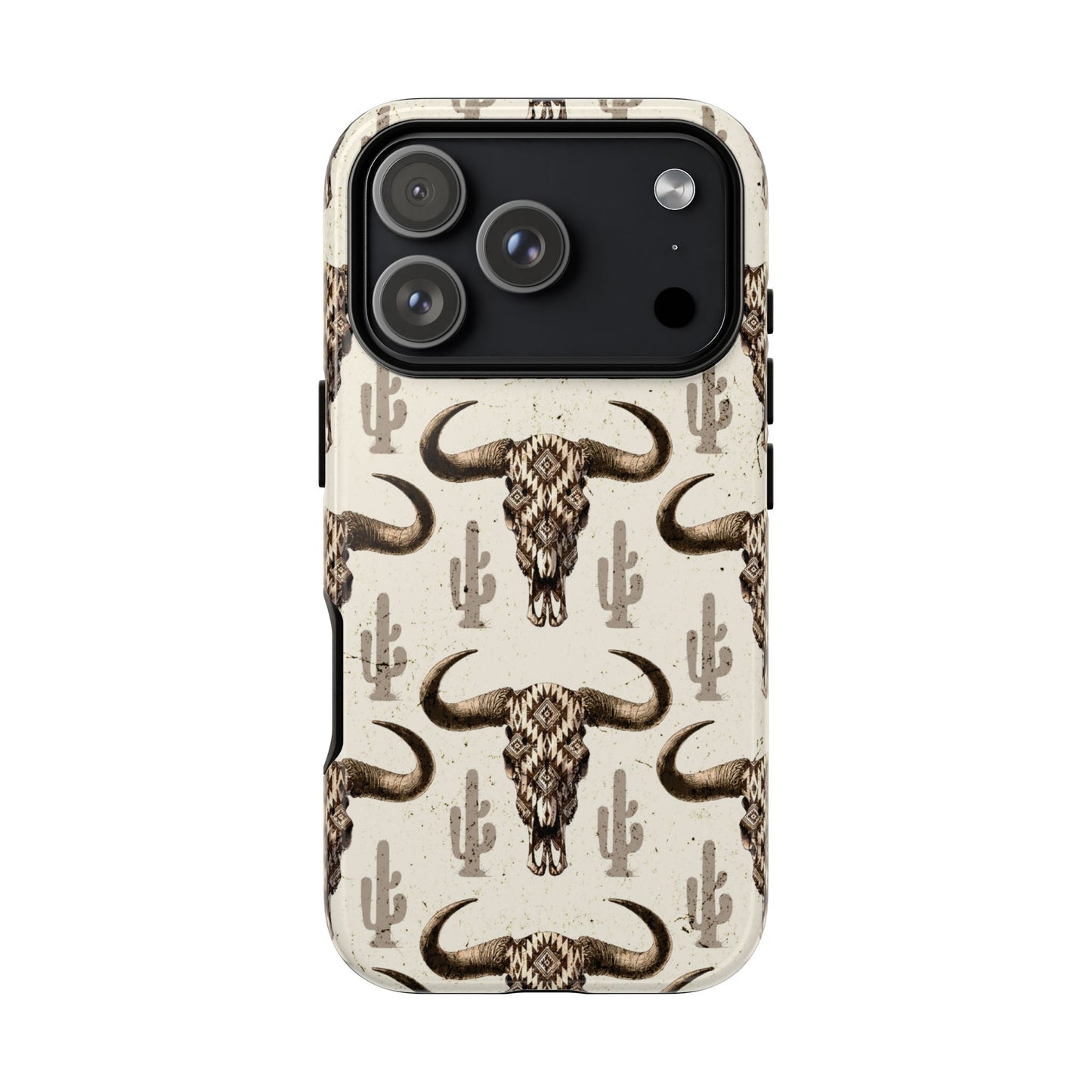 Cactus Aztec Skull Tough Phone Case