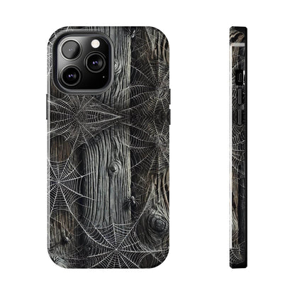 Spiderwebs Barnwood Phone Case