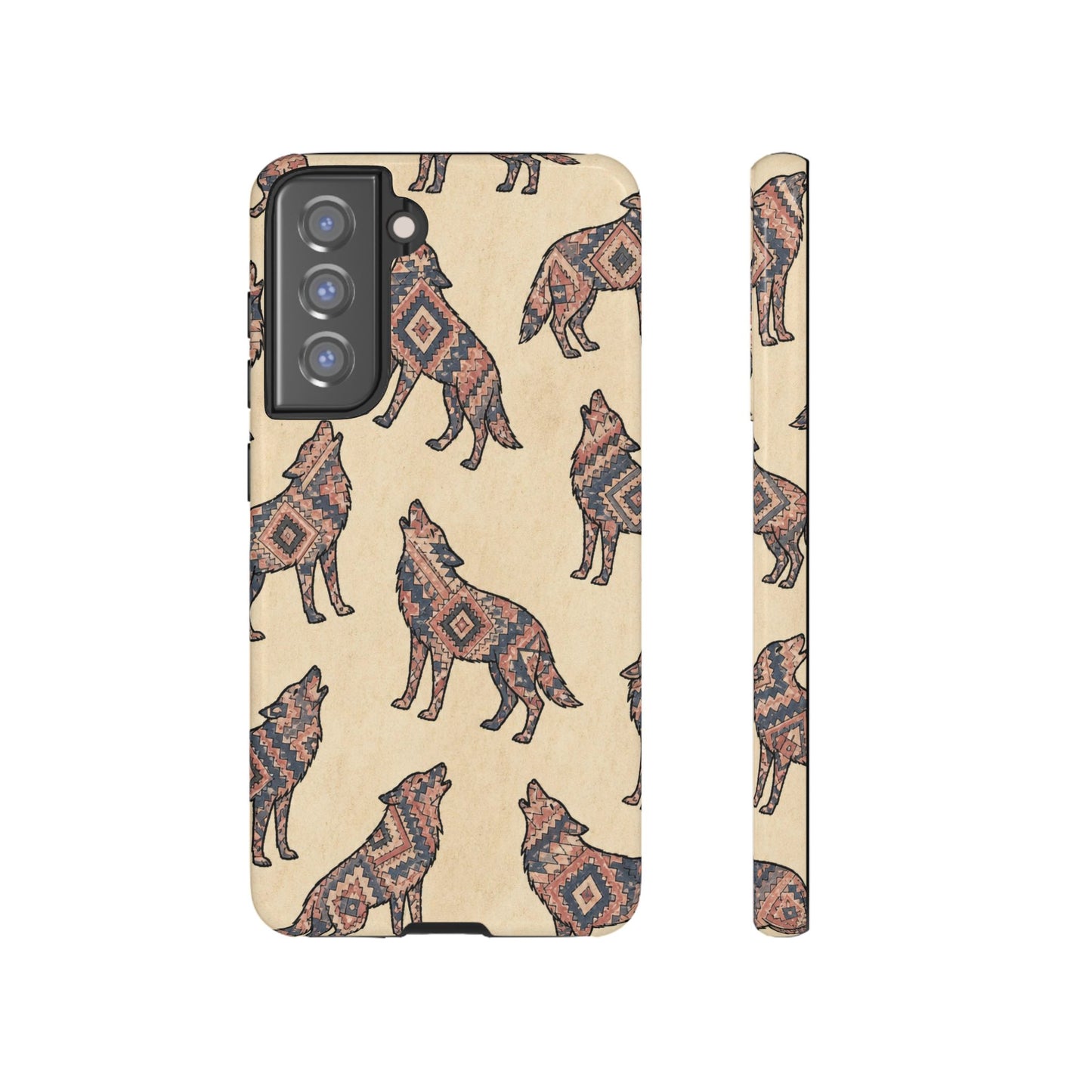 Rose Aztec Wolf Tough Case