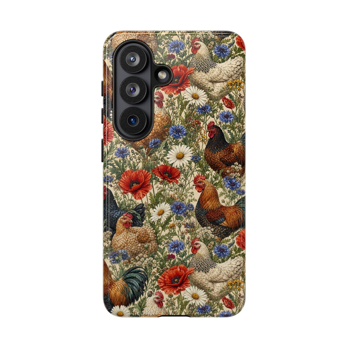 Patriotic Floral Chickens Tough Case