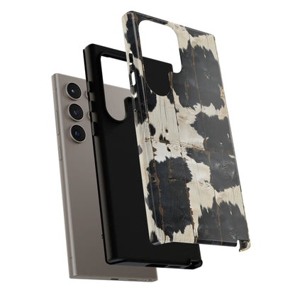 Black Wooden Cowhide Phone Case