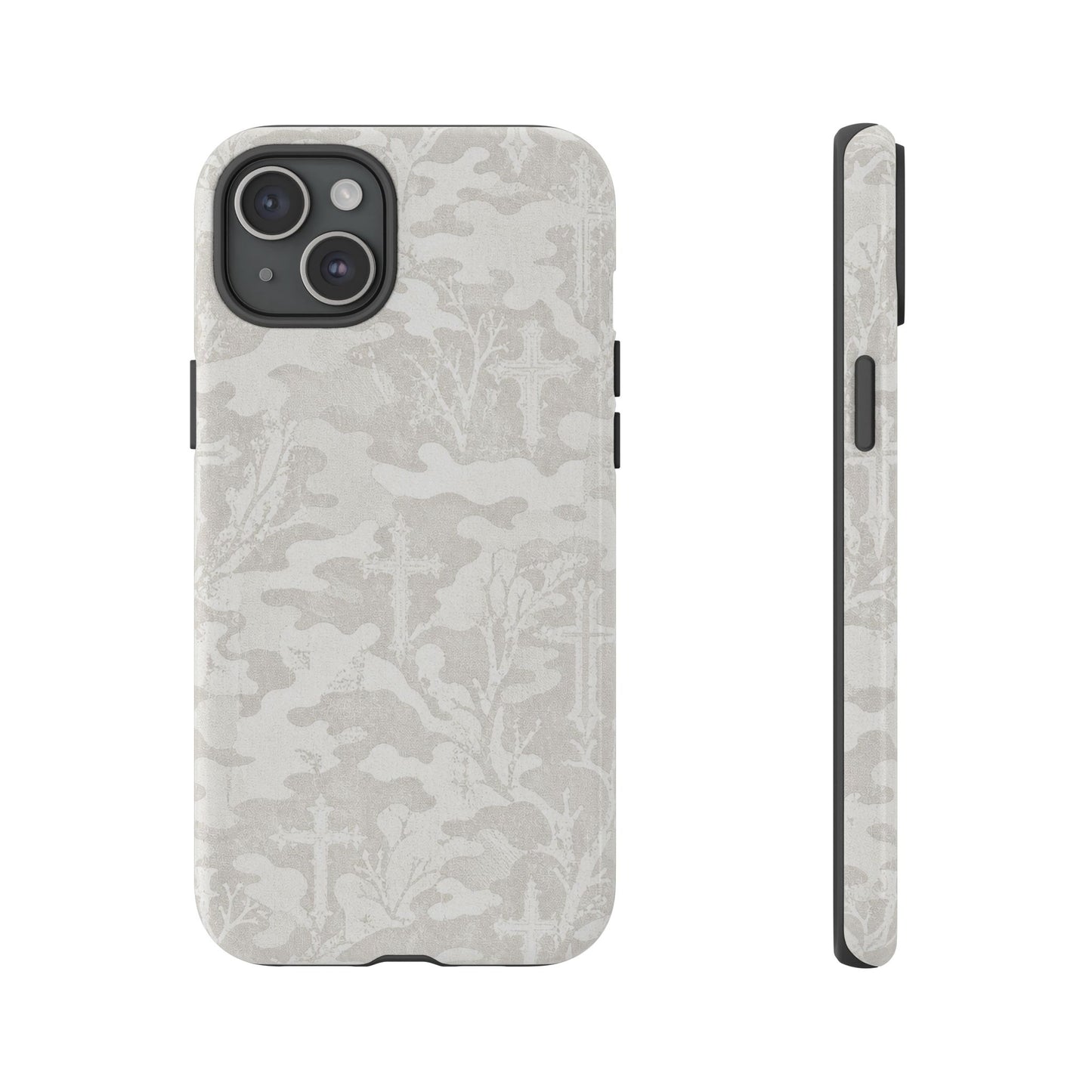 White Camo Cross Tough Case