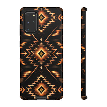 Black Gold Aztec Rug Tough Case