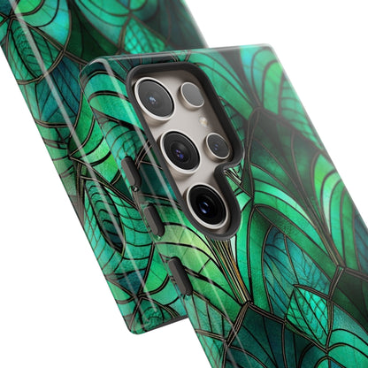 Emerald Green Stained Glass Phone Case