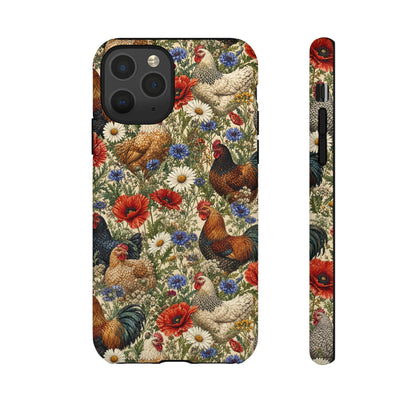 Patriotic Floral Chickens Tough Case