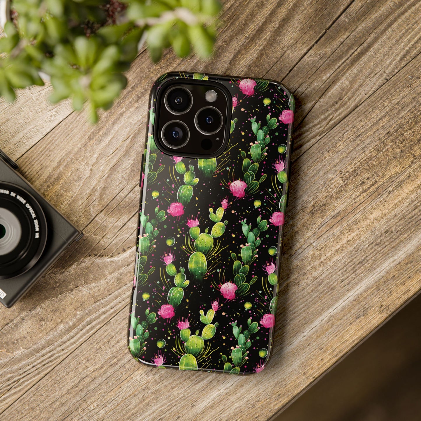 Neon Cactus Tough Phone Case