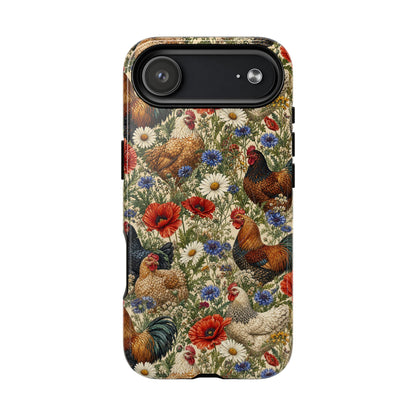 Patriotic Floral Chickens Magnetic Case