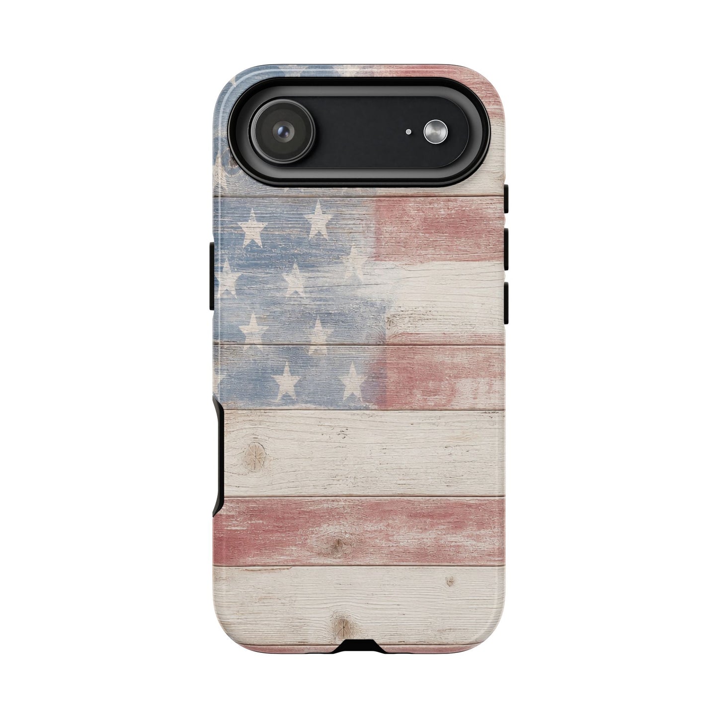 White Wood Flag Tough Case