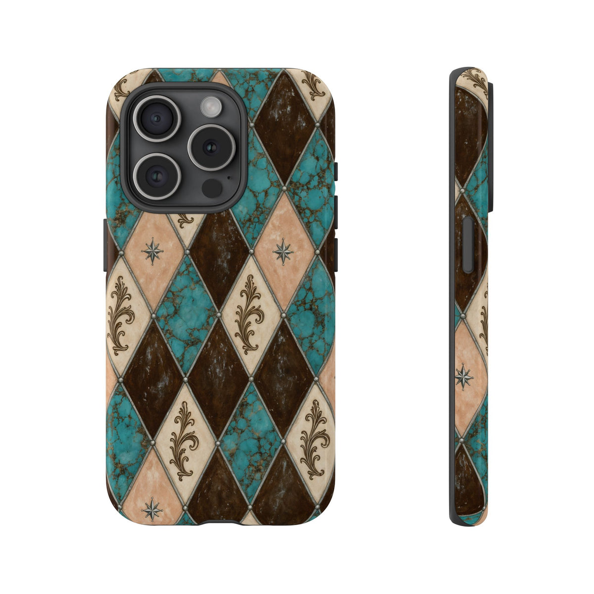 Turquoise Harlequin Tough Case