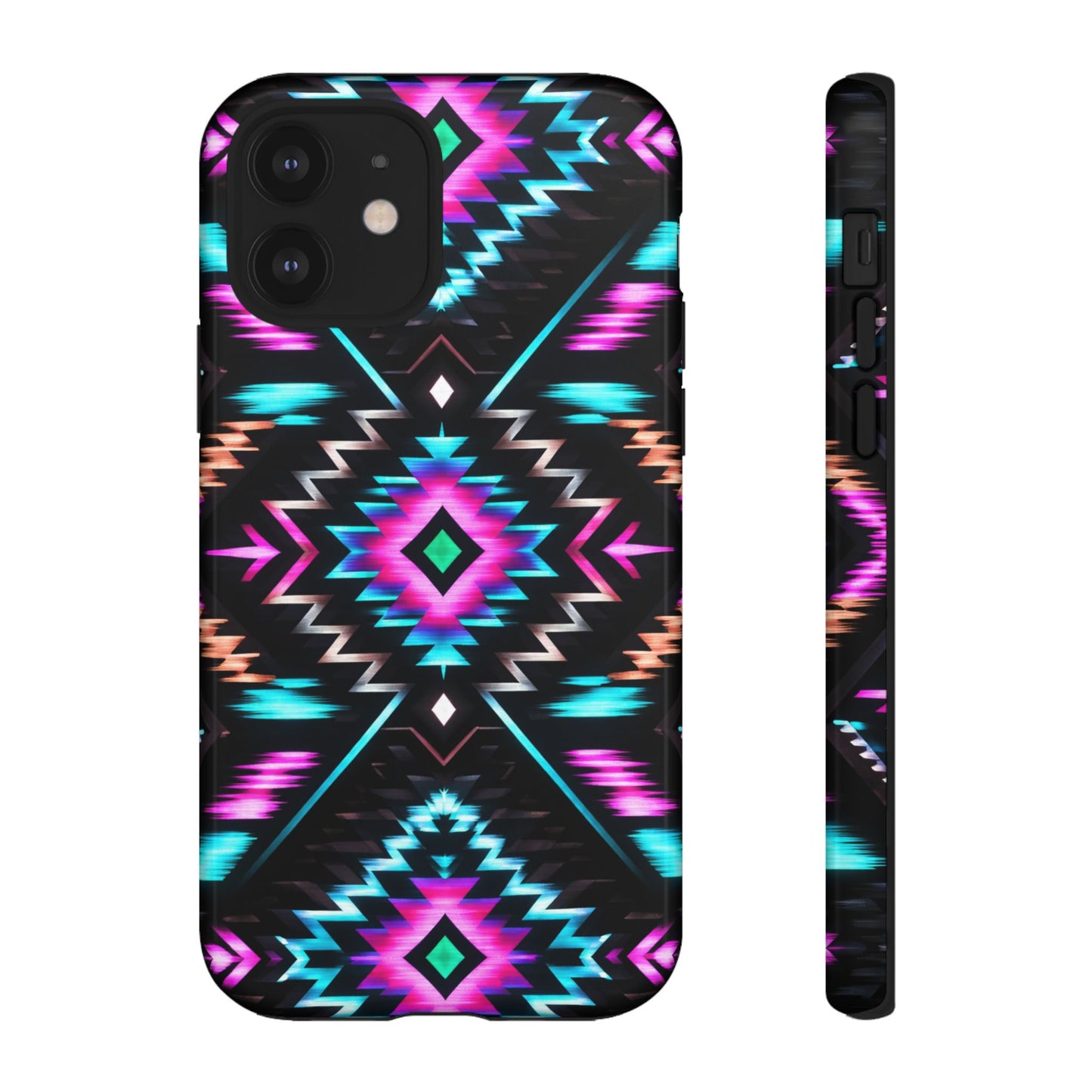 Black Neon Aztec Rug Tough Case