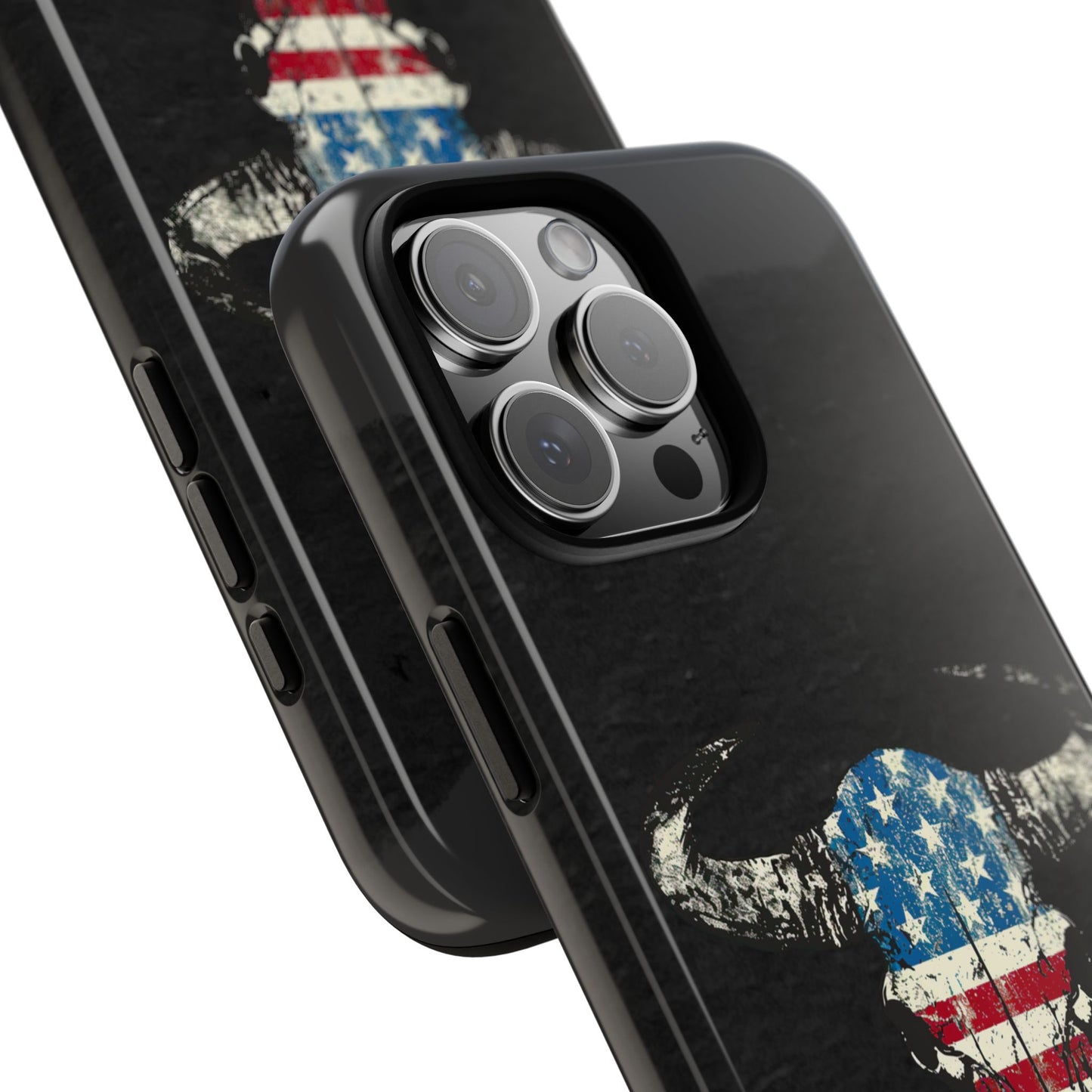 Patriotic Bull Skull Tough Phone Case