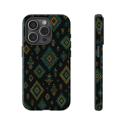 Turquoise Gold Aztec Tough Case