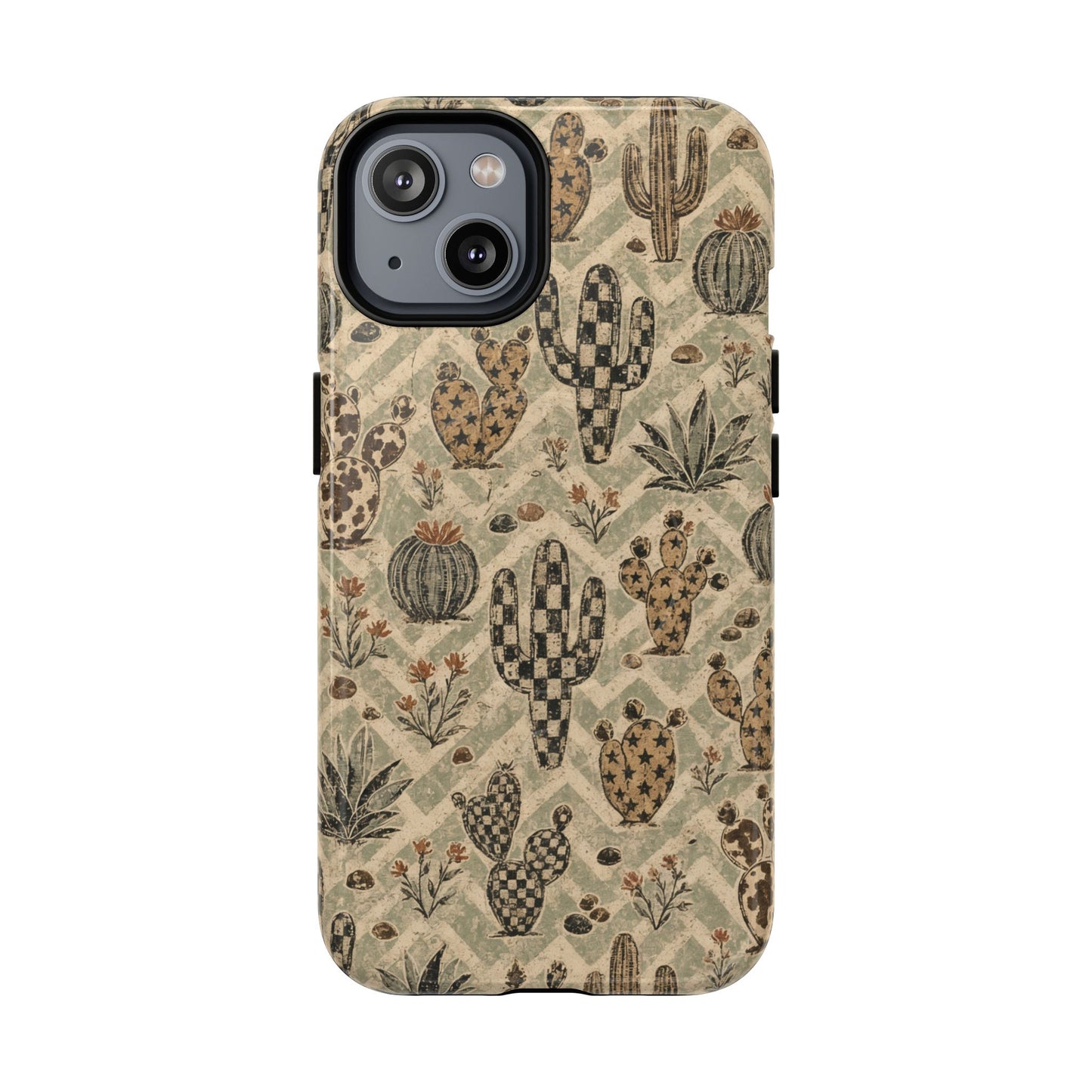 Checkered Cactus Magnetic Case