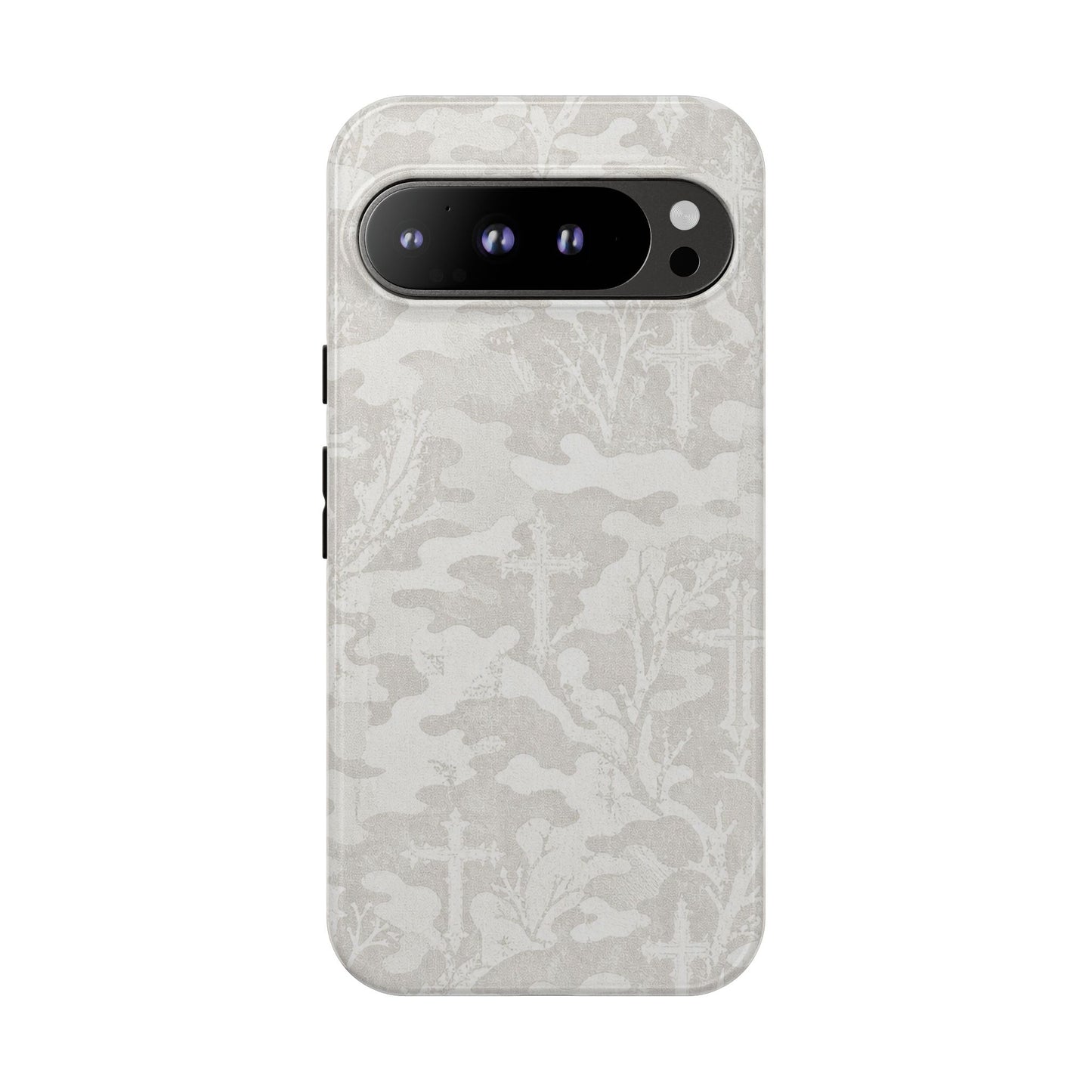 White Camo Cross Tough Case
