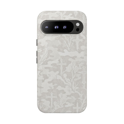 White Camo Cross Tough Case