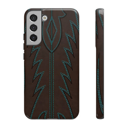 Boot Closeup Brown Turquoise Tough Case