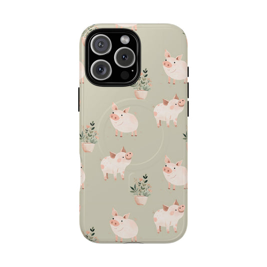 Cottage Core Pigs Magnetic Case