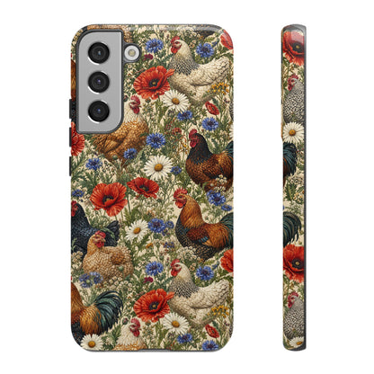 Patriotic Floral Chickens Tough Case