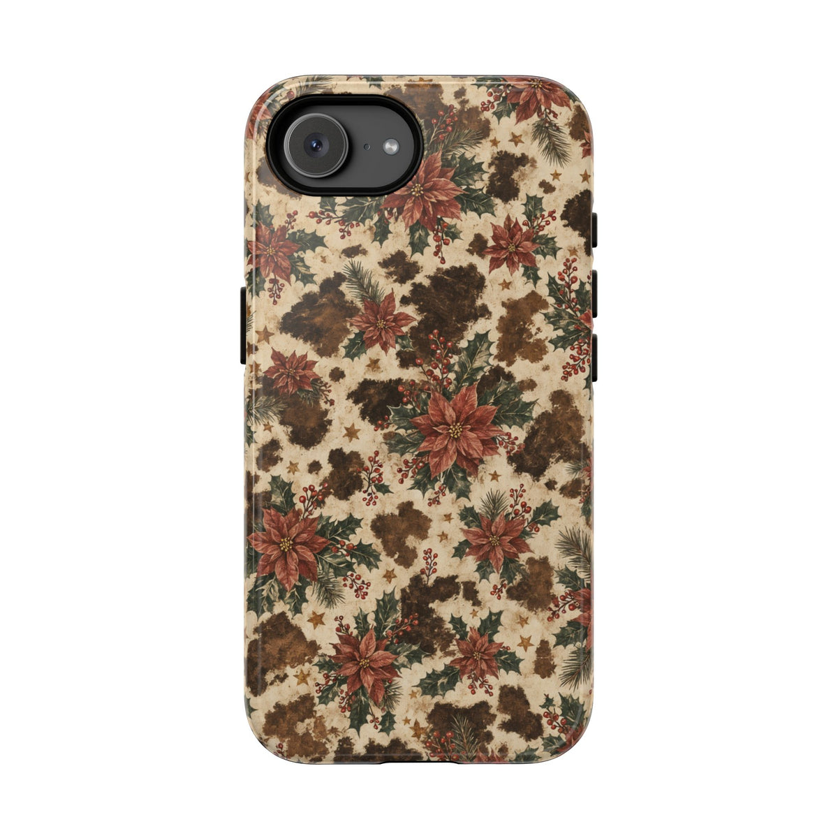 Cowhide Poinsettia Tough Case