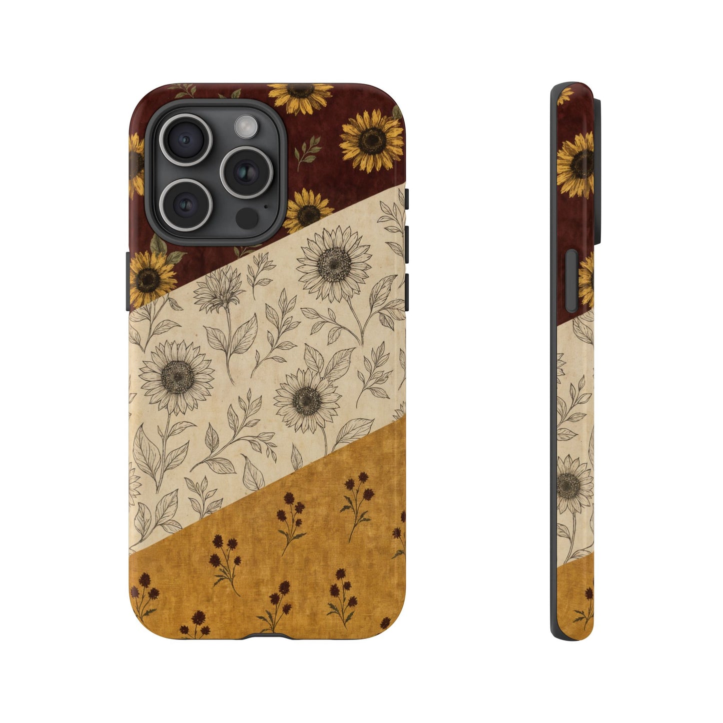 Sunflower Burgundy Swaths Tough Case
