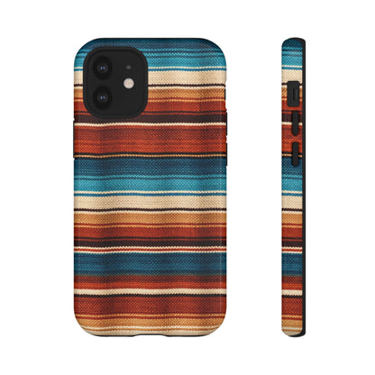 Turquoise + Orange Serape Tough Case