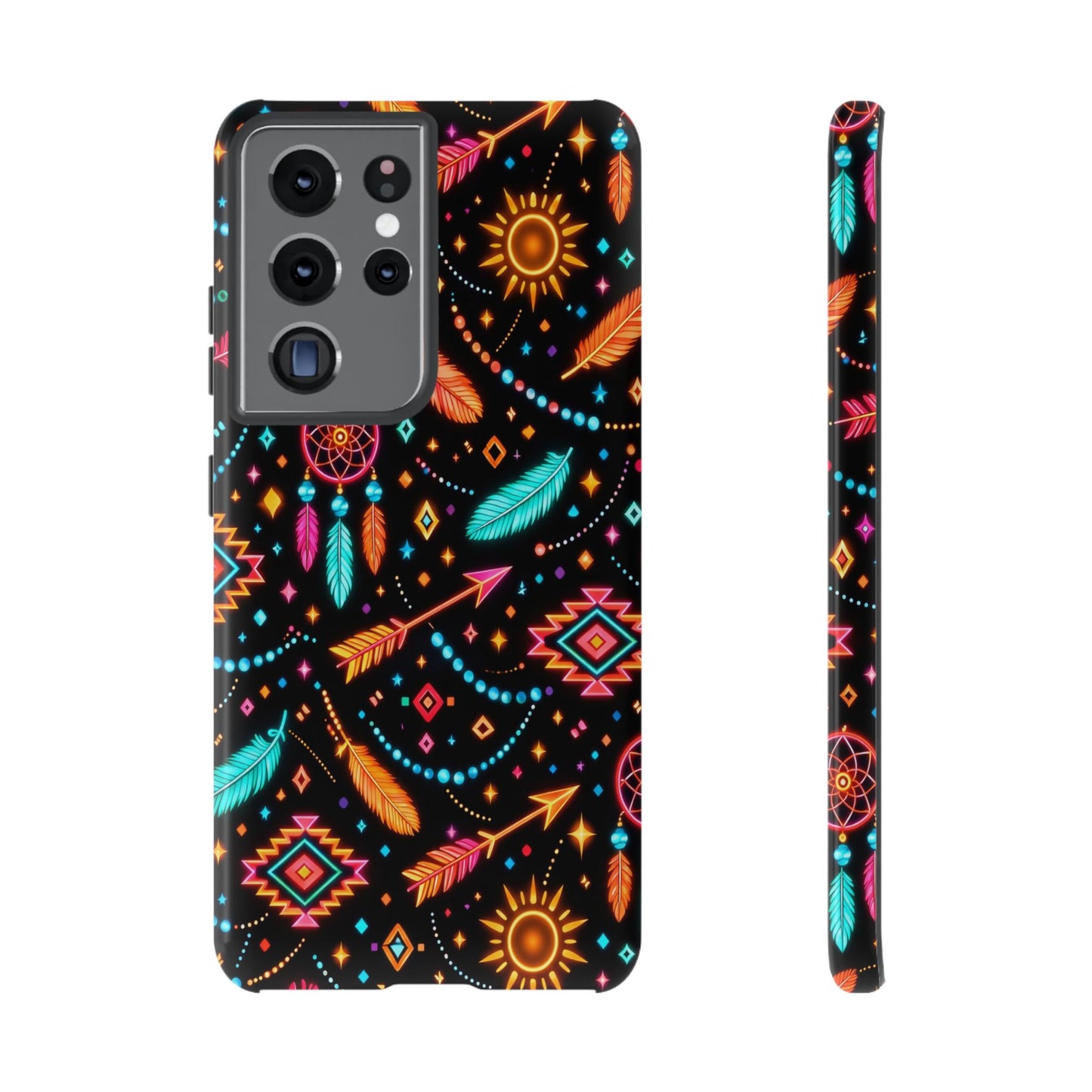 Neon Aztec Feather Tough Case
