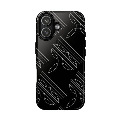 Boot Stitch Pattern Tough Phone Case-Black