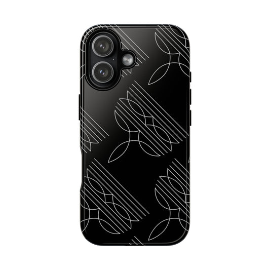Boot Stitch Pattern Tough Phone Case-Black