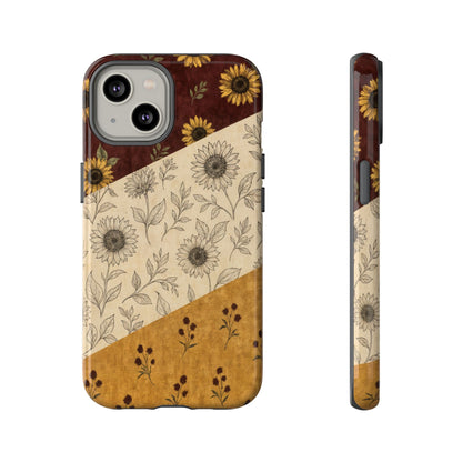 Sunflower Burgundy Swaths Tough Case