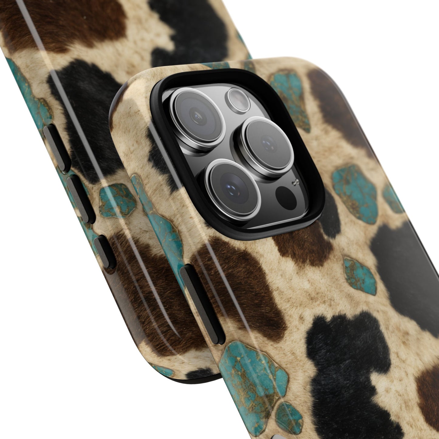 Turquoise Cowhide Tough Case