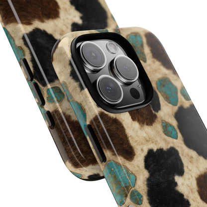 Turquoise Cowhide Tough Case