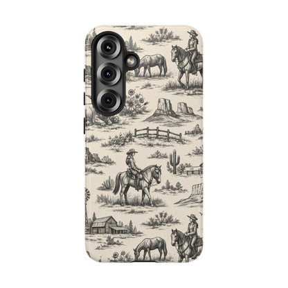 Western Toile Black Tough Case