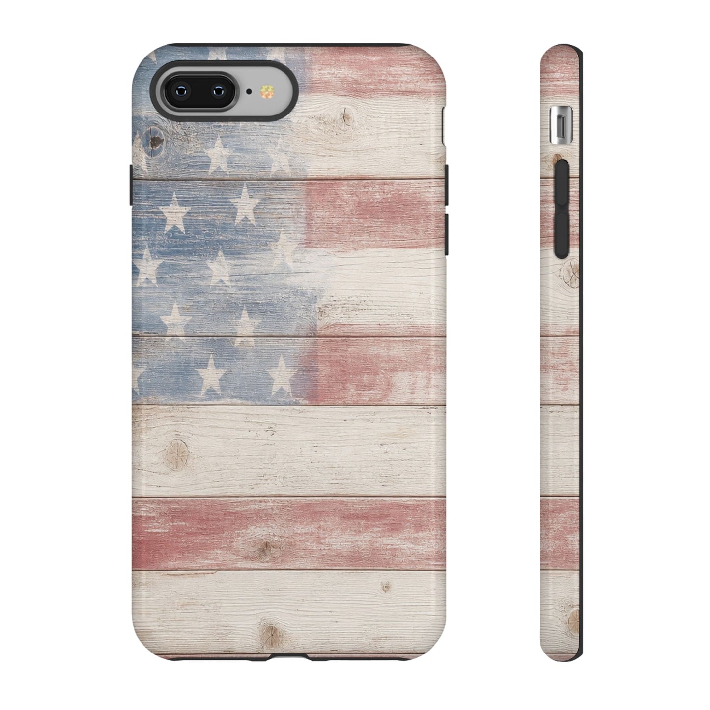 White Wood Flag Tough Case