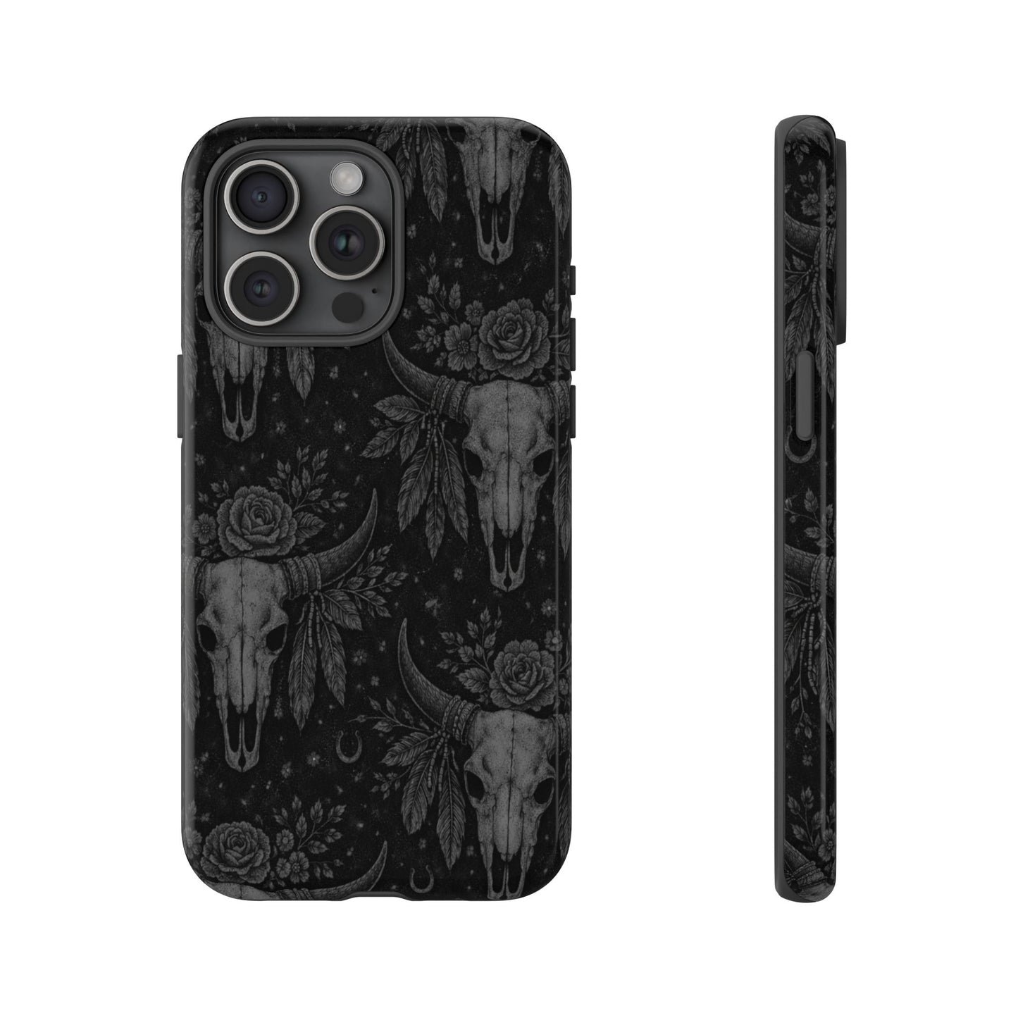 Western Noir Bull Skulls Tough Case
