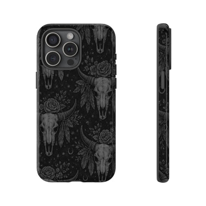 Western Noir Bull Skulls Tough Case
