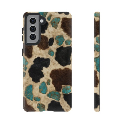 Turquoise Cowhide Tough Case
