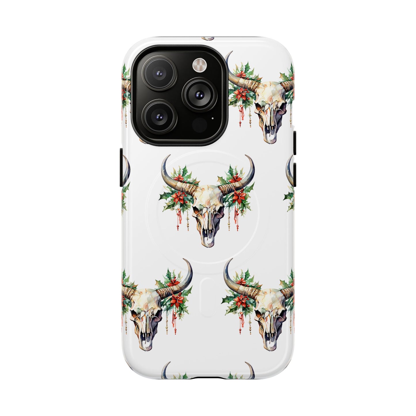 Christmas Bull Skull Magnetic Case