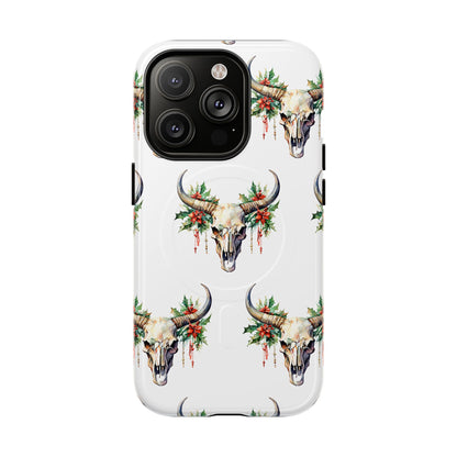 Christmas Bull Skull Magnetic Case