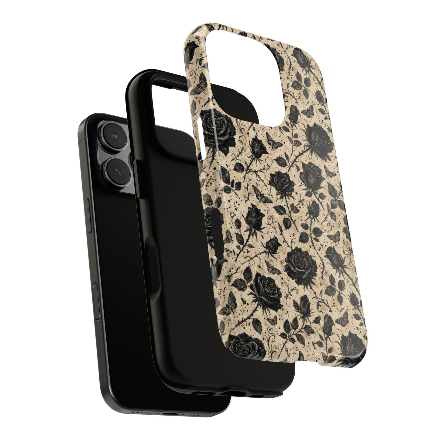 Black Rose Bone Tough Case
