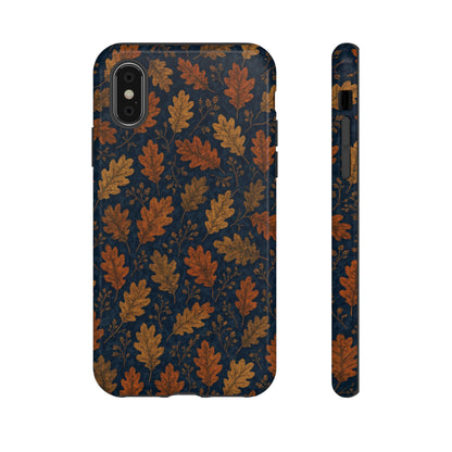 Navy Autumn Leaves Tough Case
