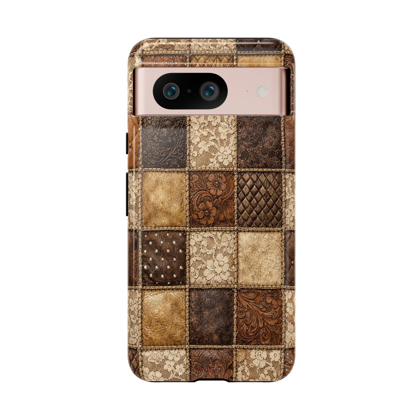 Leather Lace Patchwork Tough Case